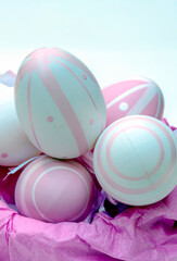 Easter eggs surrounded by white background