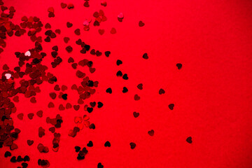 Heart on a red background as a sign of Valentine's Day