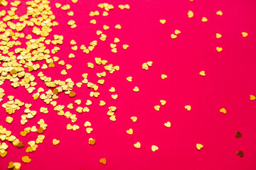 Heart on a red background as a sign of Valentine's Day