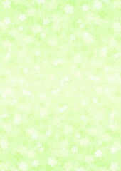 かわいい花が咲く新緑の背景イラスト no.09