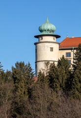 Fototapeta na wymiar Old medieval castle in Nowy Wisnicz. Poland