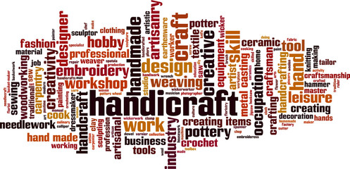 Handicraft word cloud