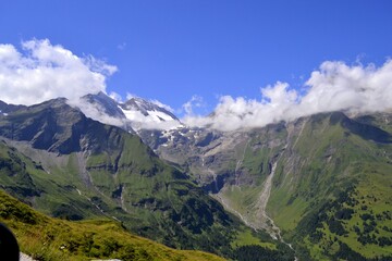Naklejka na ściany i meble Mountain Alps Austria, Grossglockner High Alpine Road
