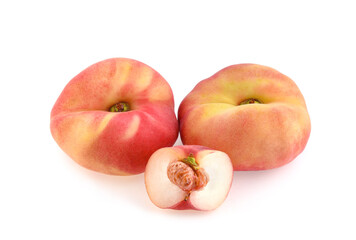 donut peach isolated on white background