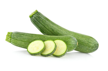 Fresh zucchini isolated on a white background