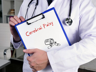 Medical concept about Cerebral Palsy  with inscription on the page.