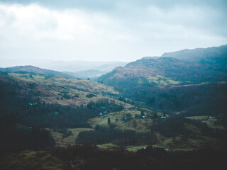 Mountains in the Lake District, England. 