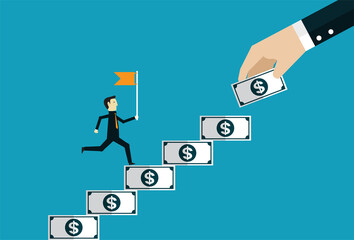 Hand building money steps