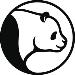 Simple Icon of Chinese Giant Panda