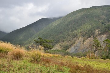 Fototapeta premium Mountain landscape-Mountain View Resort in the Taichung County,Taiwan.