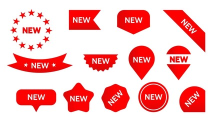 sticker tag new ribbon icon badge label. Vector isolated symbol illustration