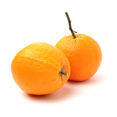 Orange fruit on the white background