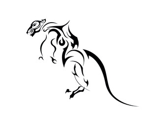 rat celtic ethnic abstract beast tattoo pill