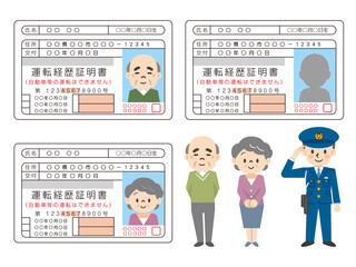 運転経歴証明書と高齢者と警察官