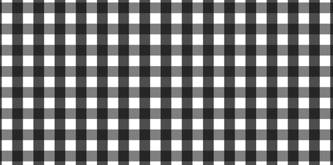 Horizontal black and white Gingham pattern Texture from rhombus/squares for - plaid, clothes, shirts, dresses, paper, bedding, blankets, quilts and other textile products. Vector illustration