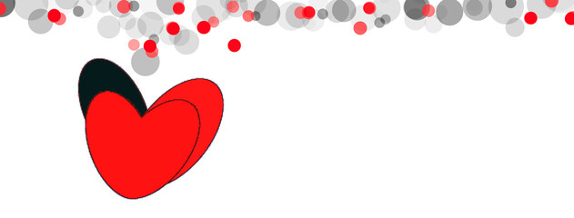 herz rot - schwarz