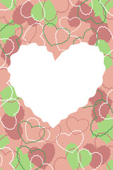  Greeting card template with heart