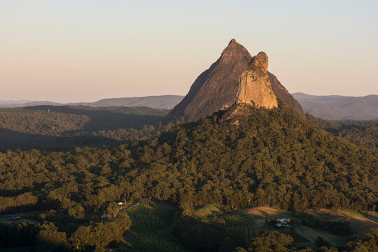 Mount Beerwah hiding behind Coonowrin