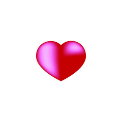 Fototapeta na wymiar red heart vector illustration for love icon or symbol