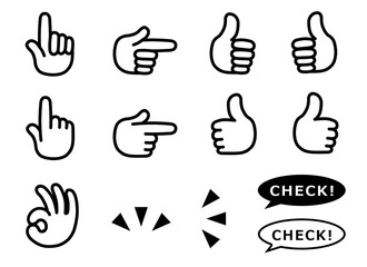 手　アイコンセット