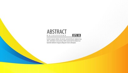 Abstract background with yellow and blue colour, minimalist, modern, white background. Vector illustration