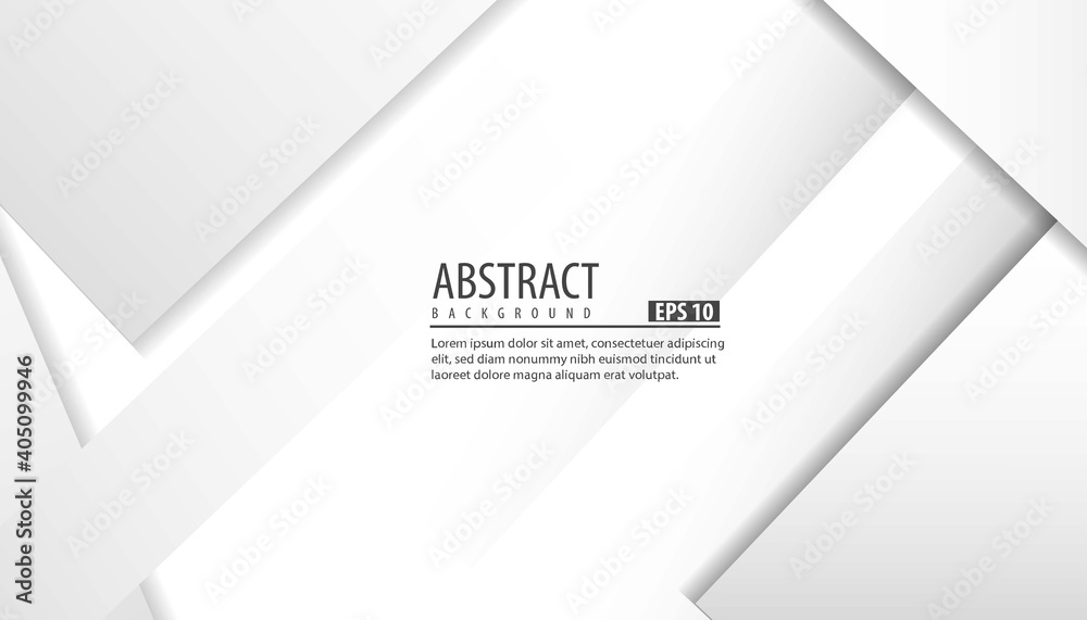 Wall mural abstract white and gray gradient background. abstract geo6 design background.vector illustration.