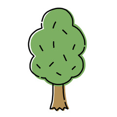 手描き風の木のイラスト素材