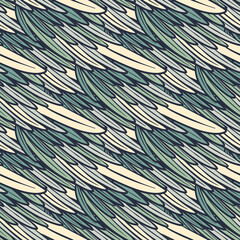 Vintage seamless pattern with hand-drawn wings feathers. Vector doodle illustration. © Janna Mudrak