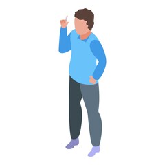 Doctor patient icon. Isometric of doctor patient vector icon for web design isolated on white background