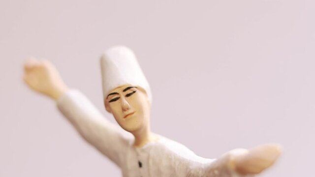 Rotating figure of dancing dervish