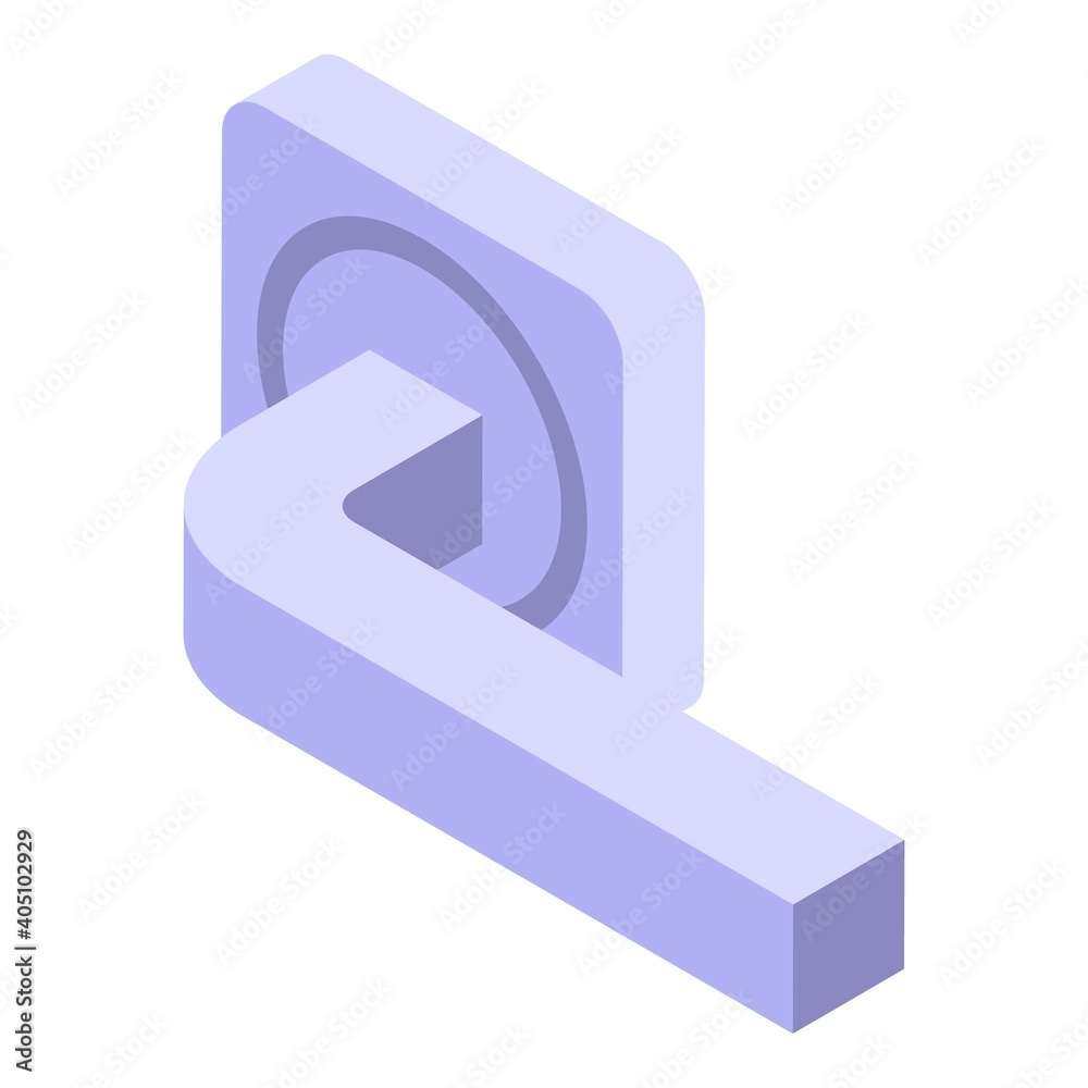 Poster open door handle icon. isometric of open door handle vector icon for web design isolated on white ba
