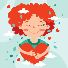 Love Concept With Cartoon Character