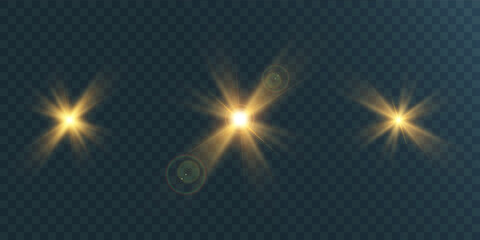 A bright flash of light flickering on a transparent background, for vector illustrations and backgrounds.	