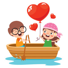 Love Concept With Cartoon Character