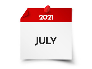 July 2021 paper note