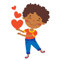 Love Concept With Cartoon Character