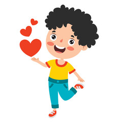 Love Concept With Cartoon Character