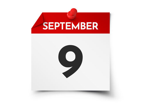 September 9 day calendar