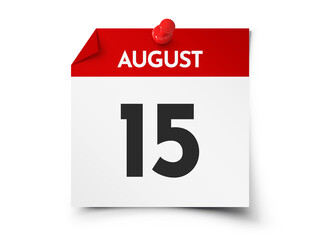 August 15 day calendar