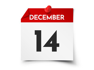 December 14 day calendar