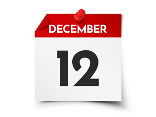 December 12 day calendar