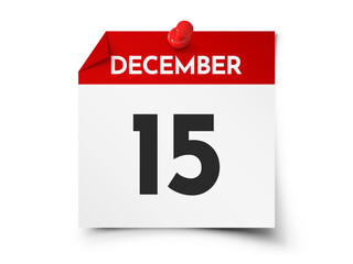 December 15 day calendar