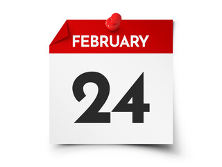 February 24 day calendar