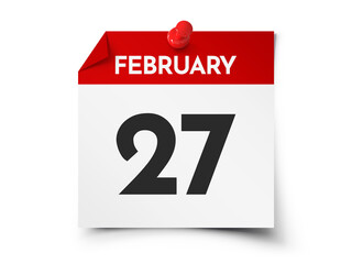 February 27 day calendar