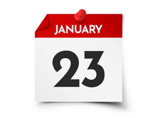 January 23 day calendar