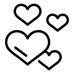 Love human needs icon. Outline love human needs vector icon for web design isolated on white background