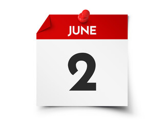 June 2 day calendar