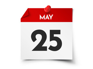 May 25 day calendar