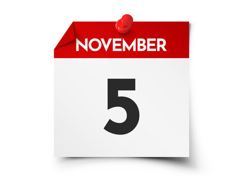 November 5 day calendar