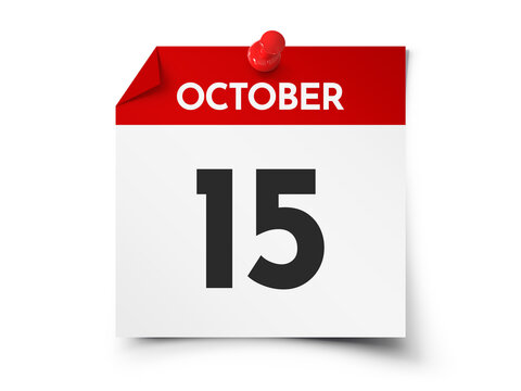 October 15 day calendar